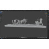 Buffalo Hunt Diorama STL Files for 3D Printing