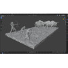 Buffalo Hunt Diorama STL Files for 3D Printing