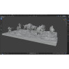 Buffalo Hunt Diorama STL Files for 3D Printing