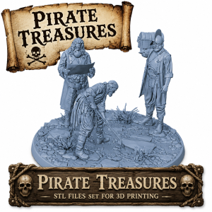 Pirate Treasures STL Files Set for 3D Printing