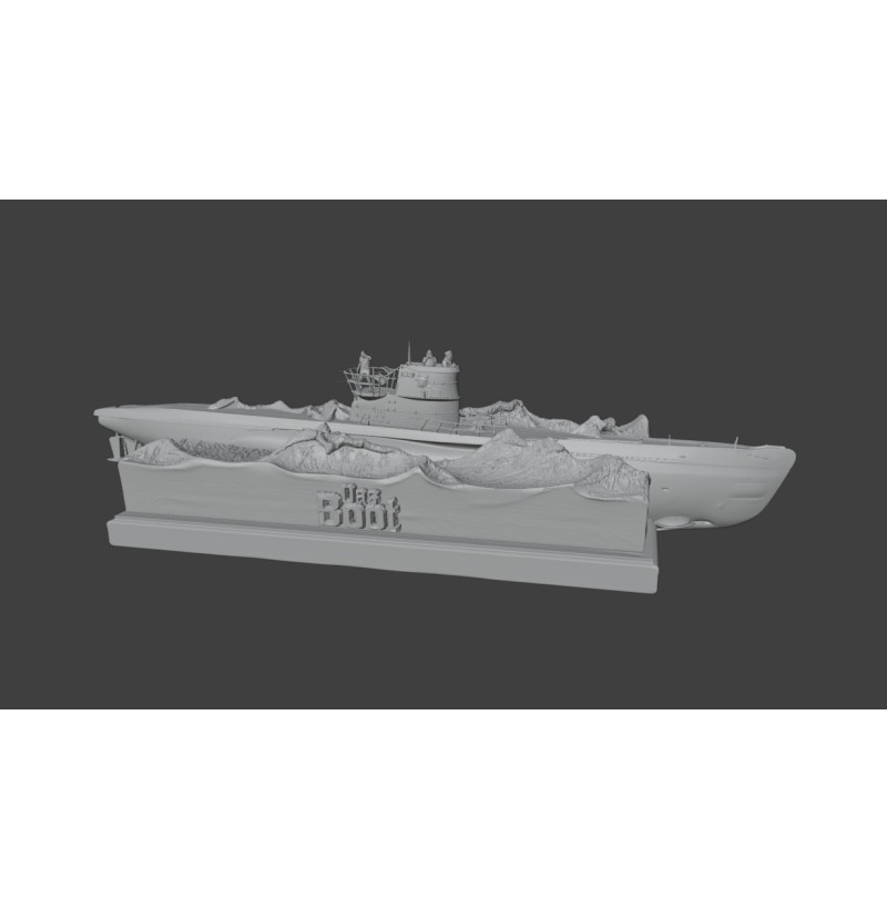 German U-96 Submarine with Crew Diorama – STL Files for 3D Printing