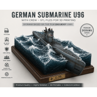 German U-96 Submarine with Crew Diorama – STL Files for 3D Printing