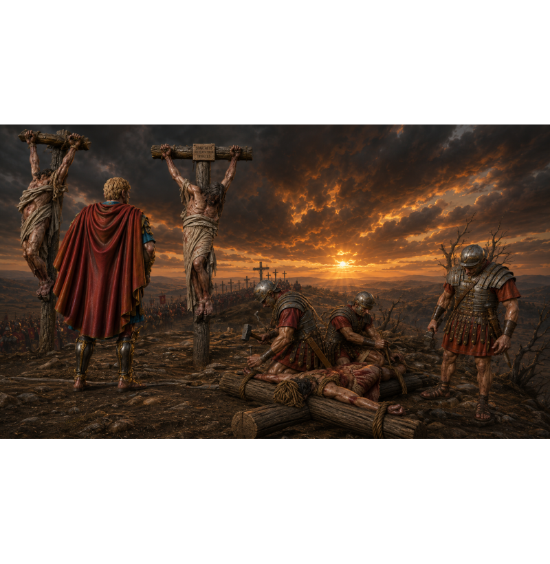 Execution of Spartacus’ Rebels – Premium Historical STL Diorama for 3D Printing