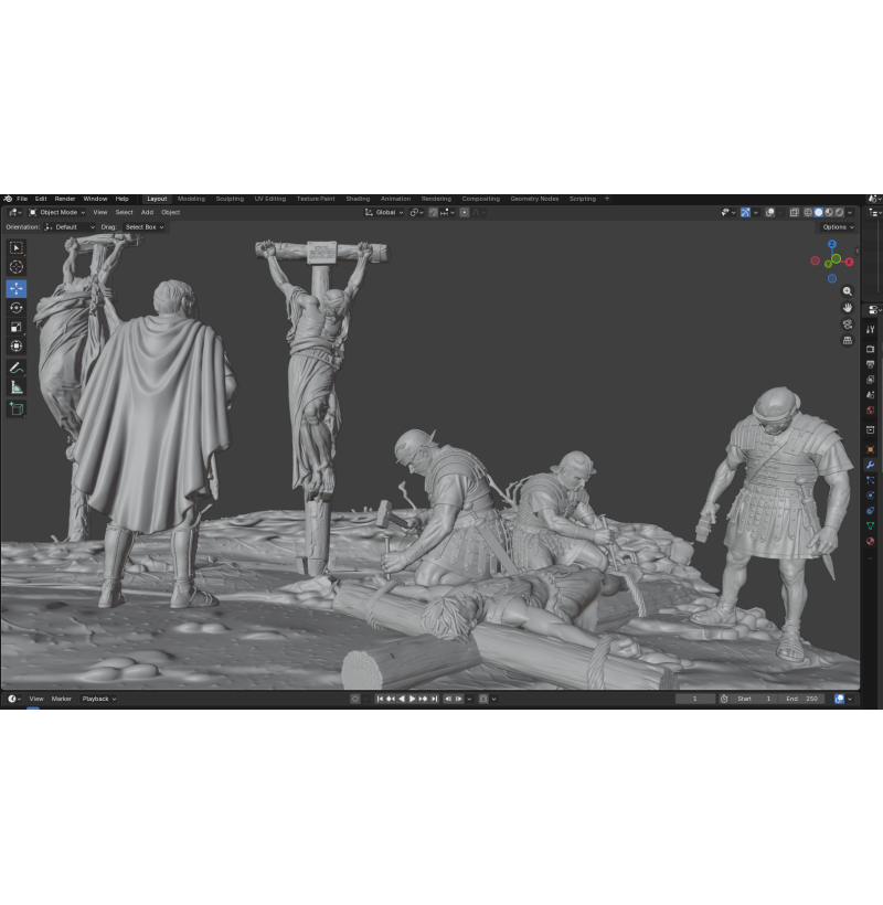 Execution of Spartacus’ Rebels – Premium Historical STL Diorama for 3D Printing