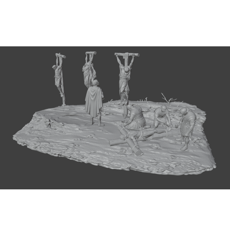 Execution of Spartacus’ Rebels – Premium Historical STL Diorama for 3D Printing