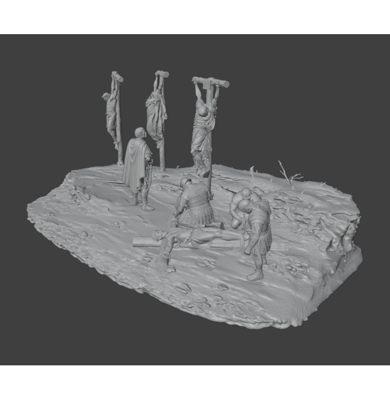 Execution of Spartacus’ Rebels – Premium Historical STL Diorama for 3D Printing