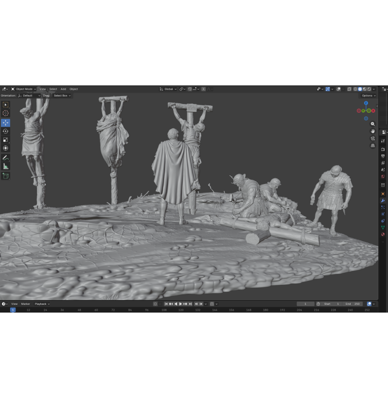 Execution of Spartacus’ Rebels – Premium Historical STL Diorama for 3D Printing