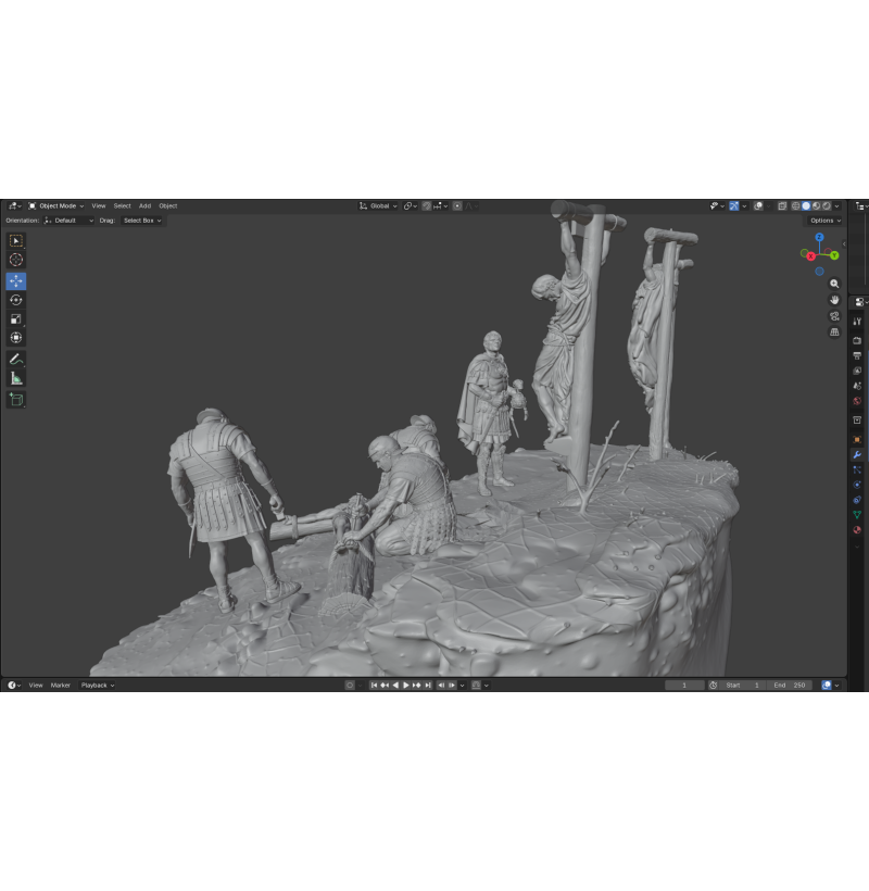 Execution of Spartacus’ Rebels – Premium Historical STL Diorama for 3D Printing