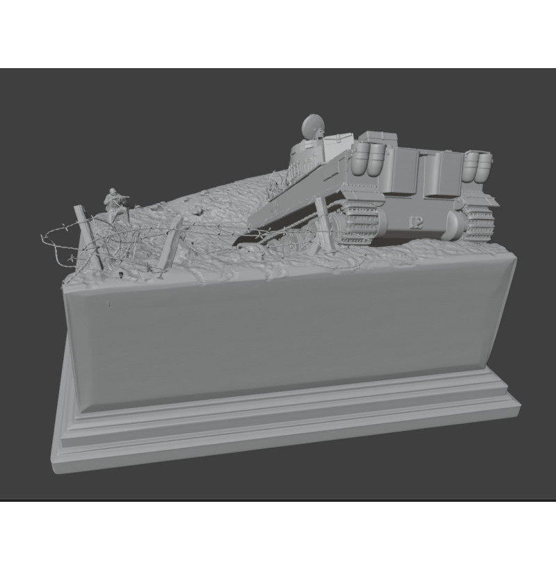 WWII Tiger Tank Diorama STL File for 3D Printing