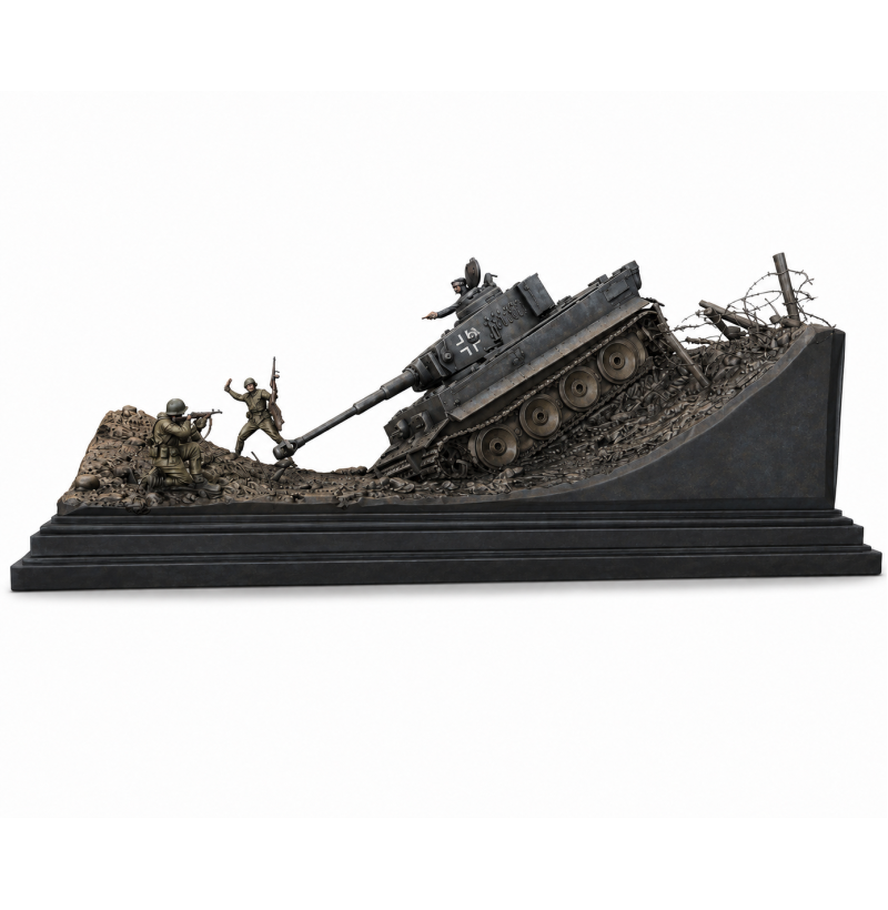 WWII Tiger Tank Diorama STL File for 3D Printing