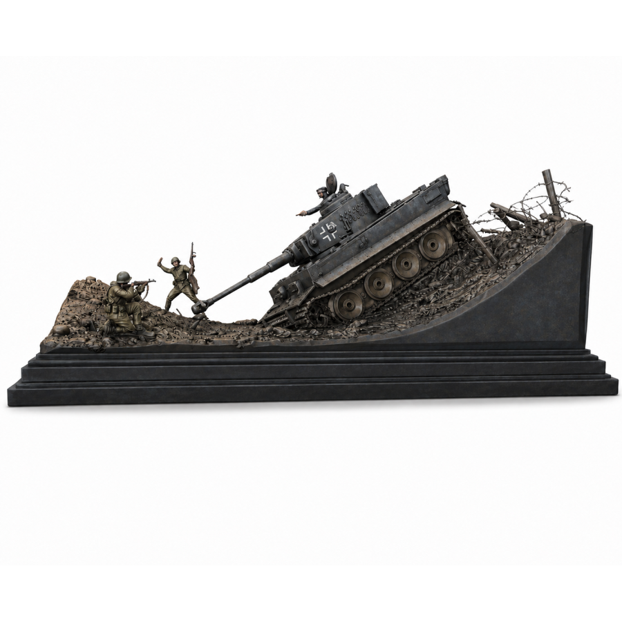 WWII Tiger Tank Diorama STL File for 3D Printing – Trap for the Tiger