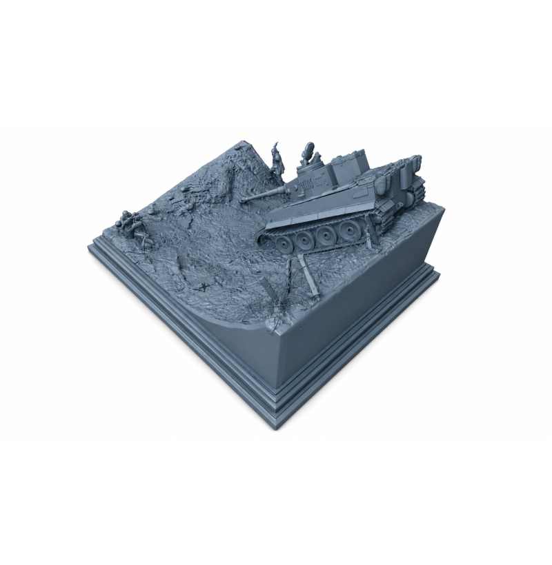 WWII Tiger Tank Diorama STL File for 3D Printing