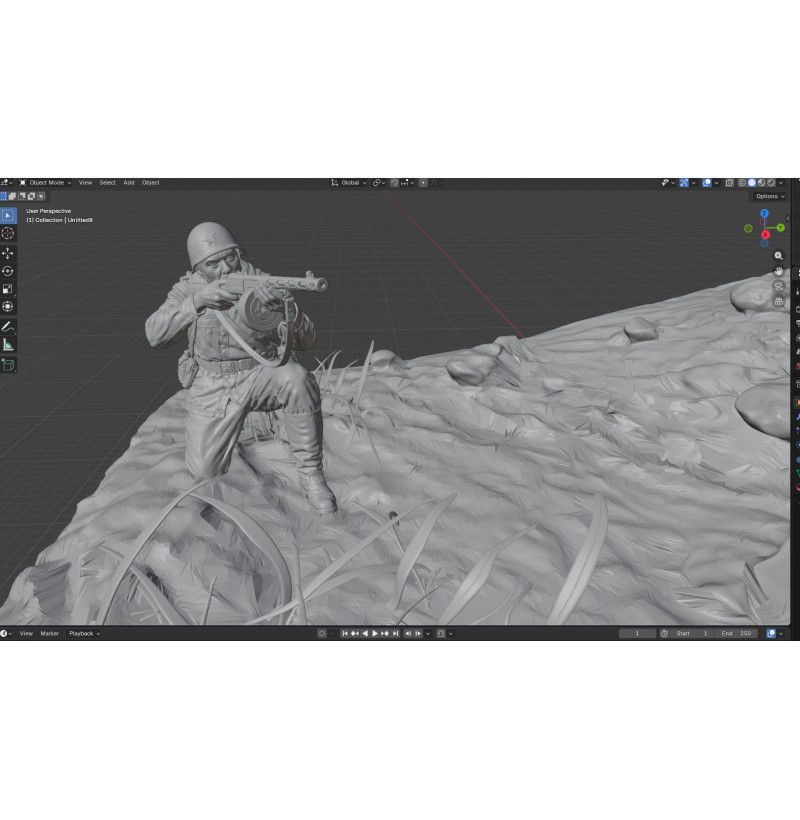 WWII Tiger Tank Diorama STL File for 3D Printing