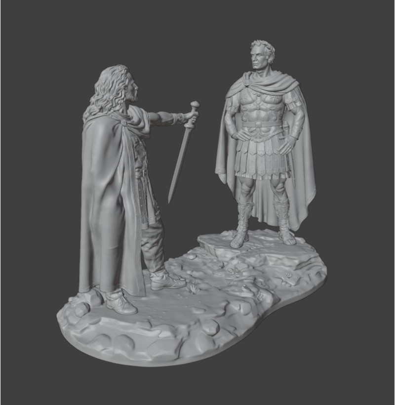 Caesar & Vercingetorix Historical Diorama – Siege of Alesia 52 BC STL