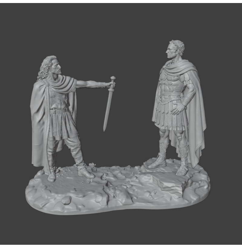 Caesar & Vercingetorix Historical Diorama – Siege of Alesia 52 BC STL