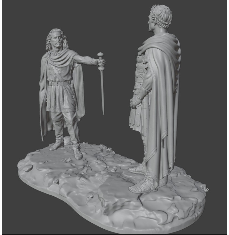 Caesar & Vercingetorix Historical Diorama – Siege of Alesia 52 BC STL