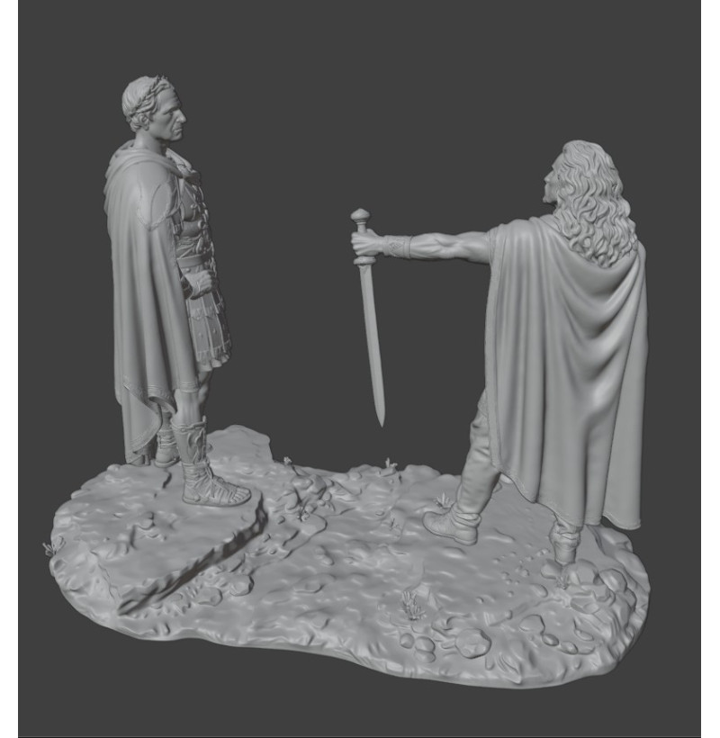 Caesar & Vercingetorix Historical Diorama – Siege of Alesia 52 BC STL