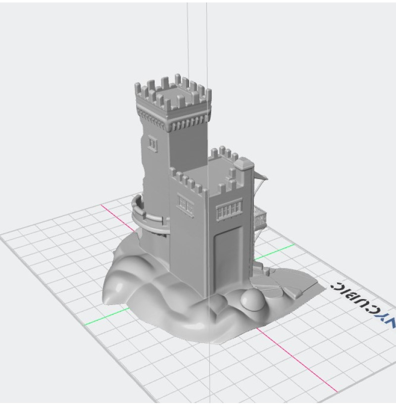 Buy STL File of a Medieval Castle for 3D Printing