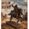 Wild West Outlaw Rider STL Model for 3D Printing