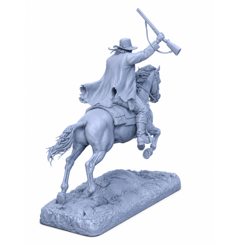 Wild West Outlaw Rider STL Model for 3D Printing