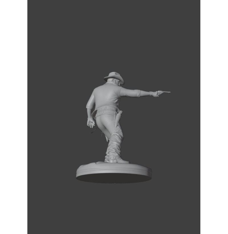 Buy “Wild West Cowboy with Revolver” STL File for 3D Printing