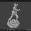 Buy “Wild West Cowboy with Revolver” STL File for 3D Printing