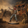 Buy “Wild West Cowboy with Revolver” STL File for 3D Printing