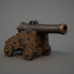 Medieval Ship Cannon STL – Early Naval Gun for 3D Printing