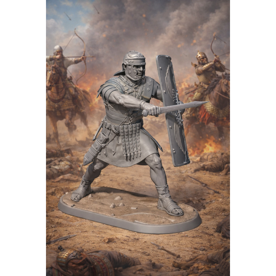 Roman Legionary in Battle – STL File for 3D Printing | Ancient Rome Miniature Roman Legionary in Battle – STL File for 3D Printing | Ancient Rome Miniature