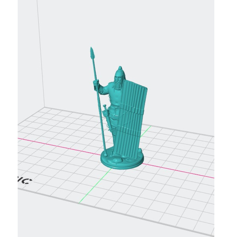 Buy STL File of Sarmatian Warrior with Spear and Sword for 3D Printing