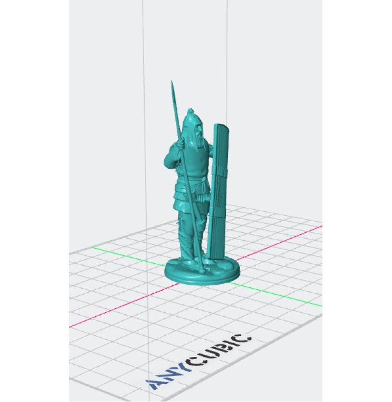 Buy STL File of Sarmatian Warrior with Spear and Sword for 3D Printing