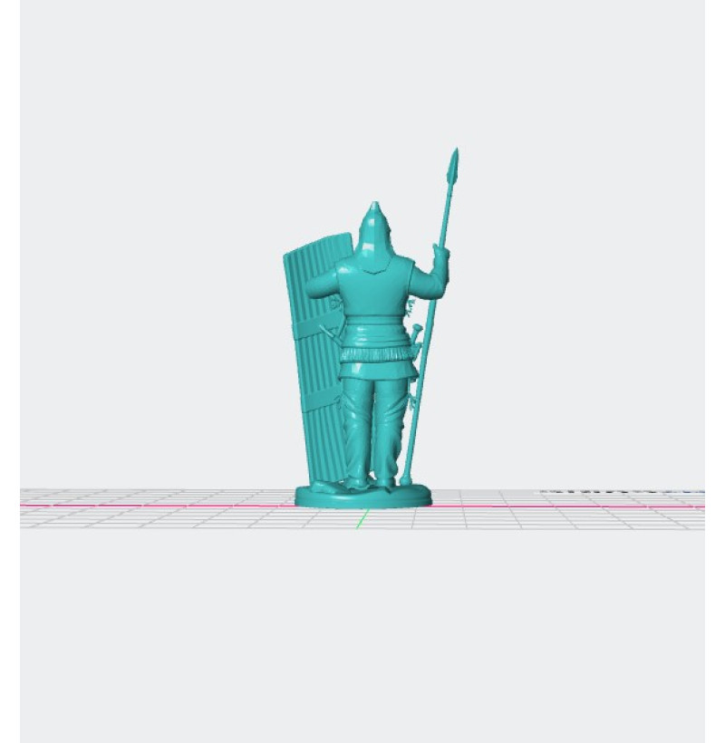 Buy STL File of Sarmatian Warrior with Spear and Sword for 3D Printing