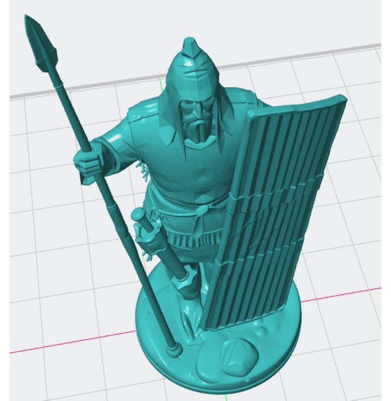 Buy STL File of Sarmatian Warrior with Spear and Sword for 3D Printing