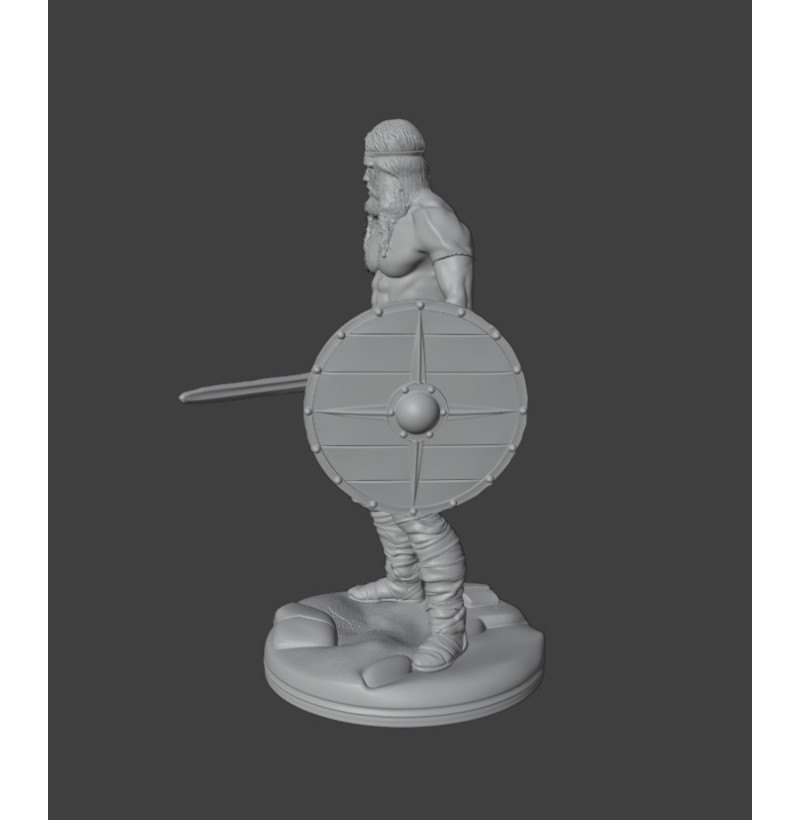 Viking Warrior with Sword and Shield – STL File for 3D Printing