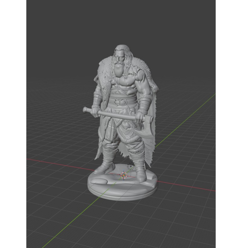 Buy Viking with Axe STL File for 3D Printing