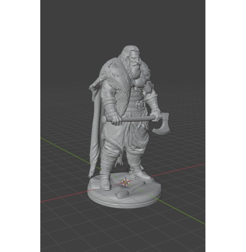 Buy Viking with Axe STL File for 3D Printing