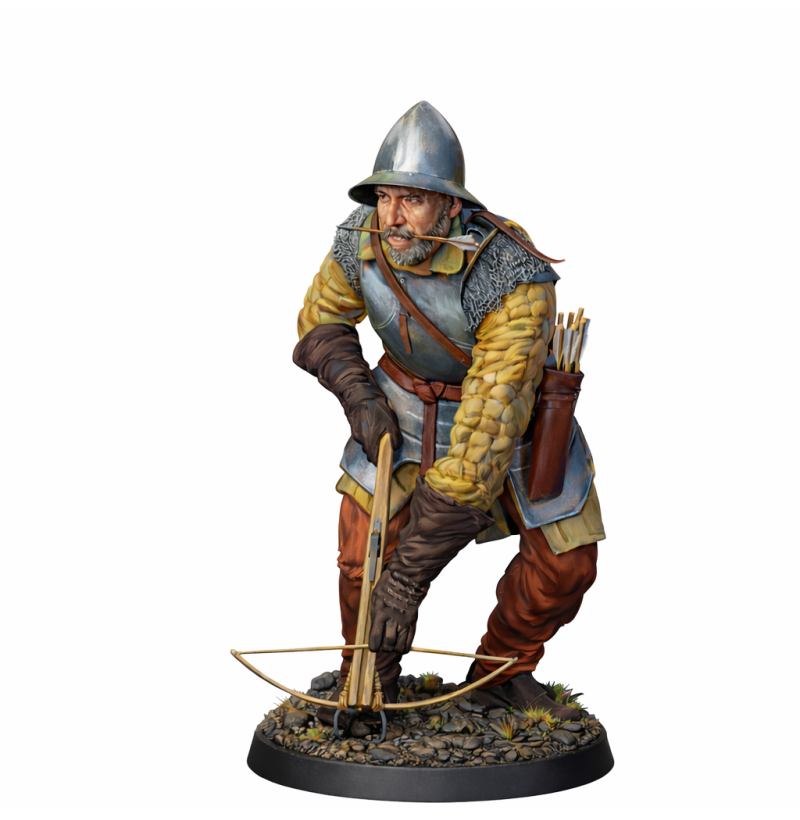 Medieval Crossbowman — STL File for 3D Printing