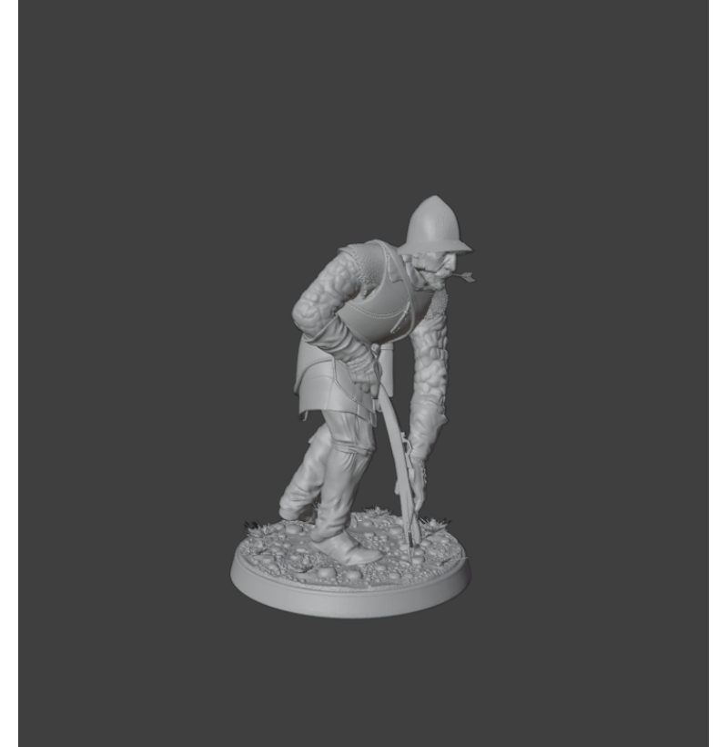Medieval Crossbowman — STL File for 3D Printing