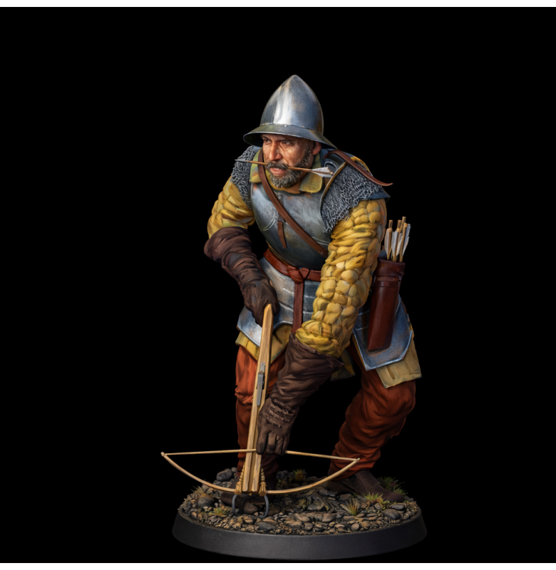 Medieval Crossbowman — STL File for 3D Printing