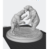 Bear Fight Diorama — STL File for 3D Printing
