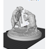 Bear Fight Diorama — STL File for 3D Printing