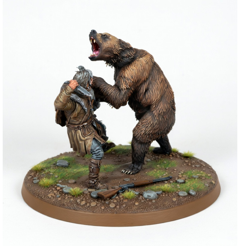 Bear Attack Diorama — STL File for 3D Printing