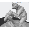 Bear Attack Diorama — STL File for 3D Printing