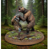 Bear Attack Diorama — STL File for 3D Printing