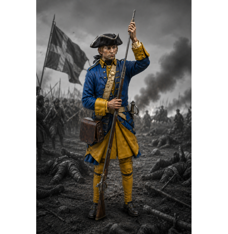 Karoliner Infantry Soldier – Battle of Poltava 1709 – STL File for 3D Printing