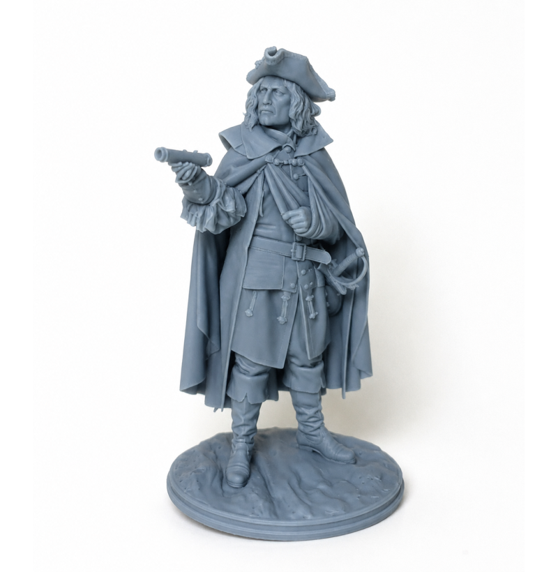 Charles XII Army Staff Aide — Historical STL Miniature for 3D Printing