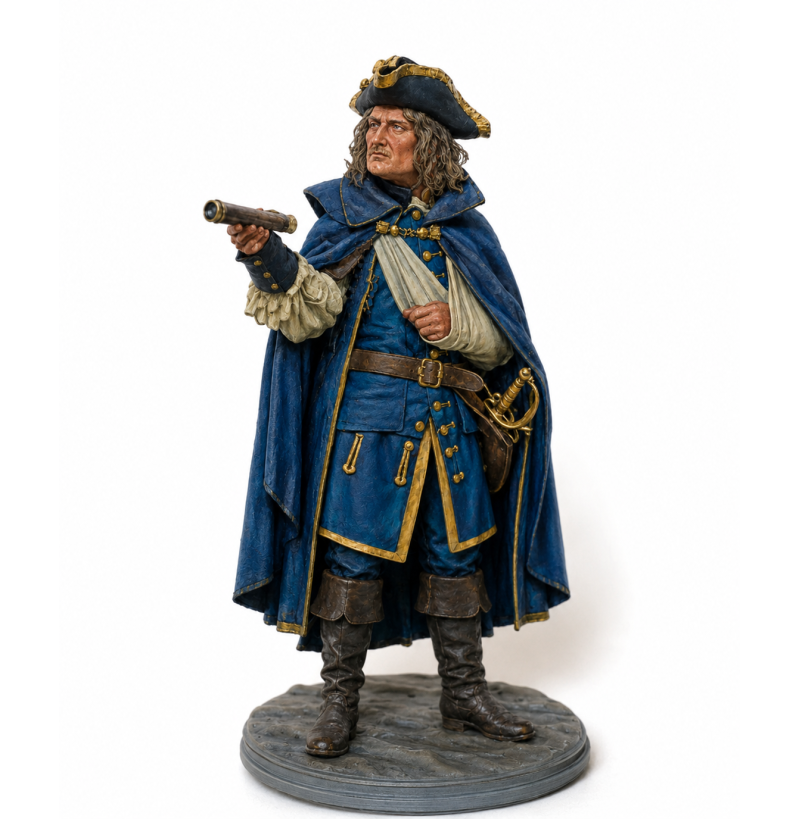Charles XII Army Staff Aide — Historical STL Miniature for 3D Printing