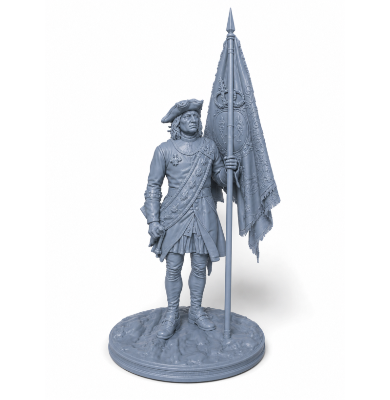 Charles XII Army Standard Bearer — Battle of Poltava 1709 — STL File for 3D Printing