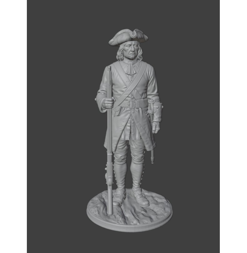 Swedish Infantry Soldier of Charles XII – Historical STL Miniature for 3D Printing