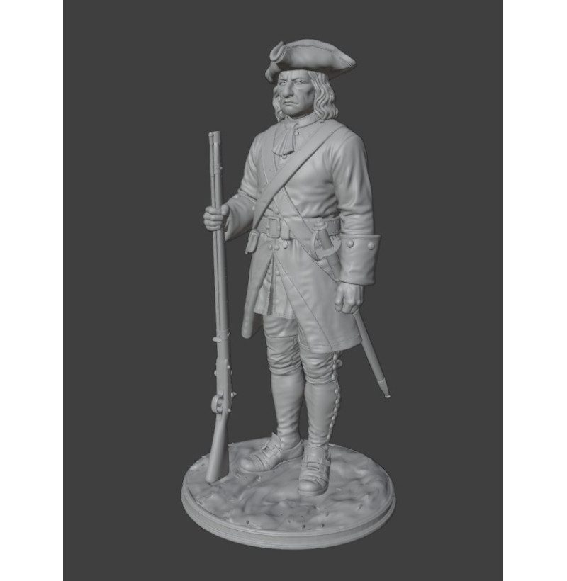 Swedish Infantry Soldier of Charles XII – Historical STL Miniature for 3D Printing